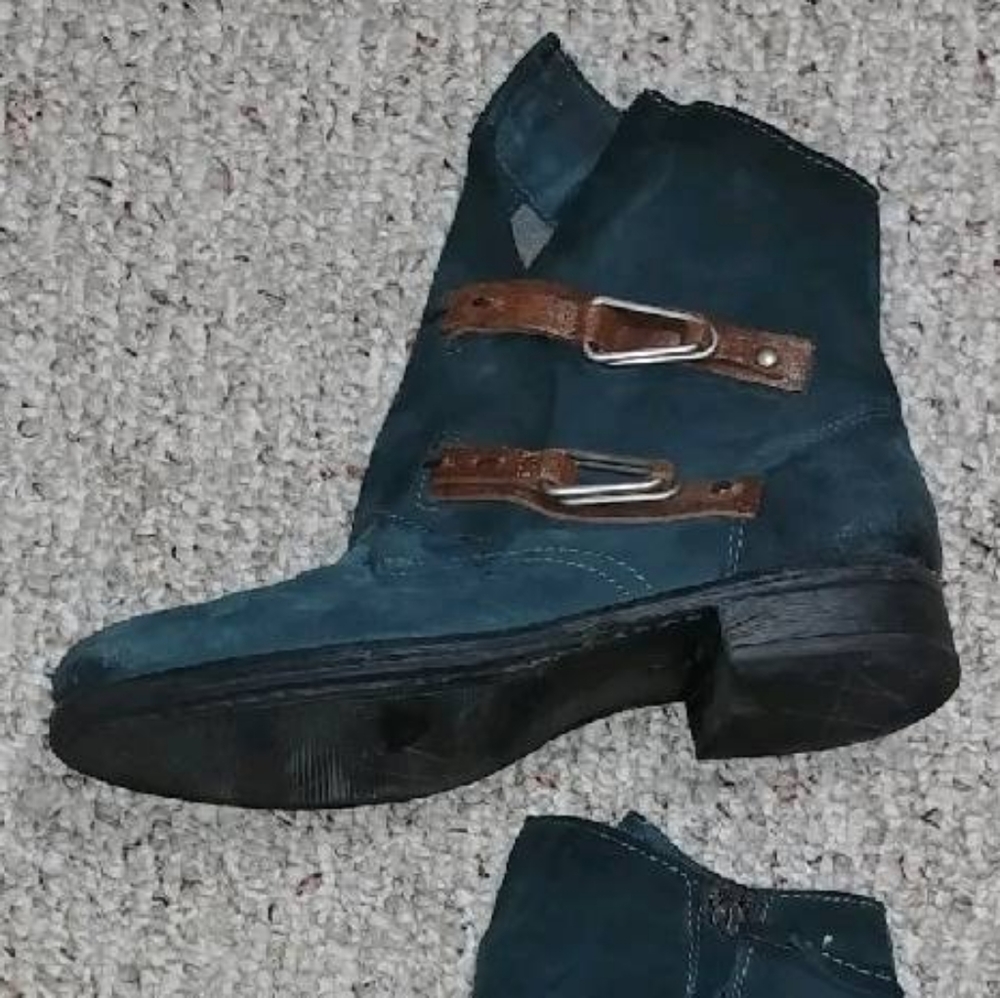 Mjus blue leather booties